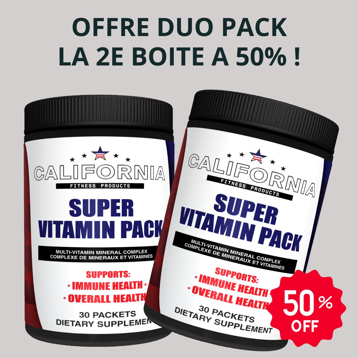 Super Vitamin Pack DUO PACK gris 10 × 10 cm